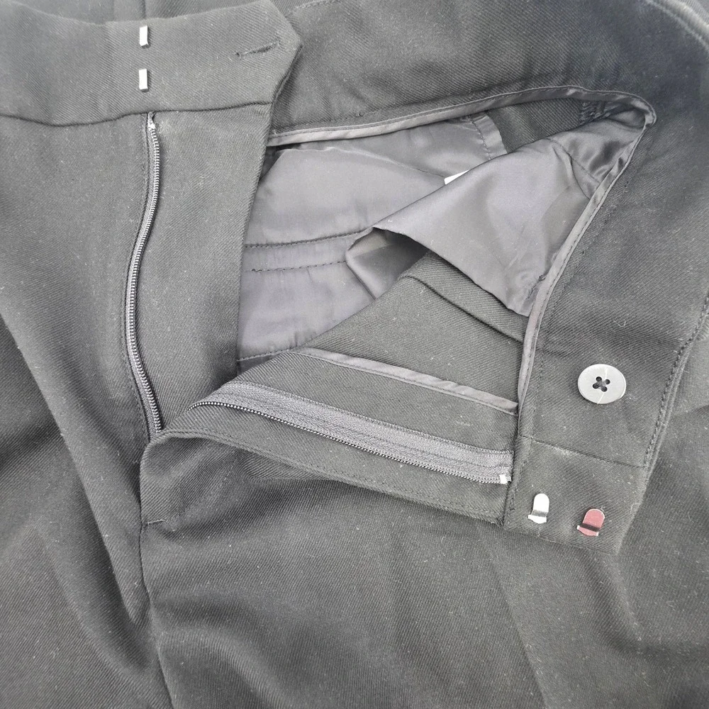 MADEWELL THE HARLOW SUPERWIDE LEG TROUSER PANTS WOMENS SIZE 4 TALL BLACK PLEATED - Picture 11 of 16